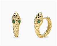 Orecchini Mabina Donna Snake in Argento Smeraldo sintetico 563976